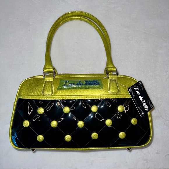 Lux de Ville Cosmic Chartreuse Sparkle Purse - Picture 2 of 15